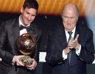 Messi wins Ballon d'Or for fourth time