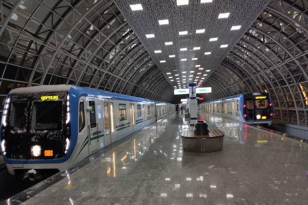 The stations of the elevated sections of the Tashkent metro get their names