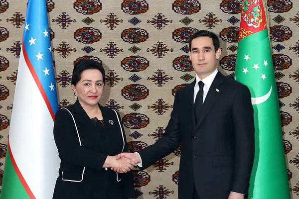 A delegation of the Oliy Majlis of Uzbekistan meets with the President of Turkmenistan