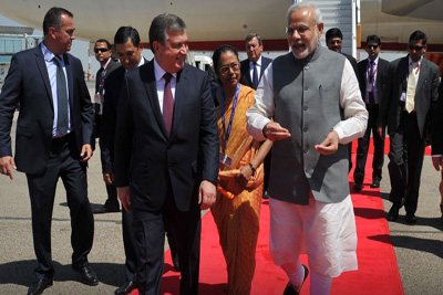 Prime Minister of India arrives in Uzbekistan