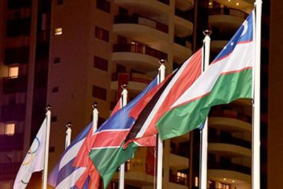 Flag of Uzbekistan raised in Paralympic Village of London