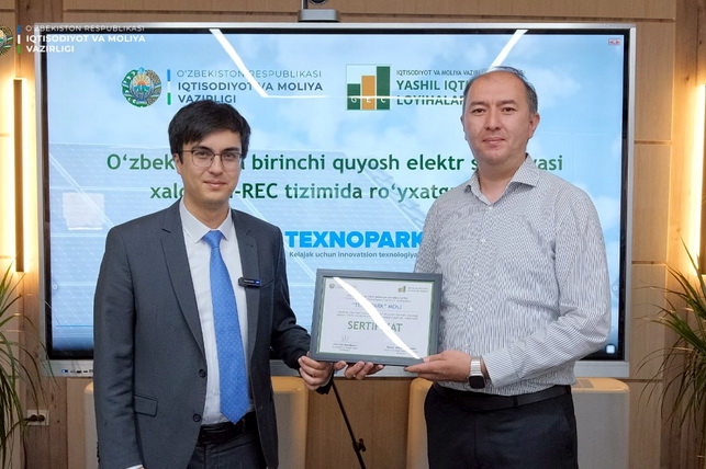 Uzbekistan Registers Its First Solar Power Plant in the International Green Energy Certification System