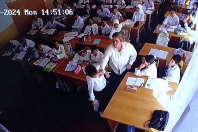 Teacher in Tashkent strikes student several times during class