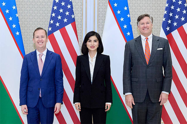 Saida Mirziyoyeva Discusses Trade and Security Cooperation with U.S. Delegation Saida Mirziyoyeva Discusses Trade and Security Cooperation with U.S. Delegation