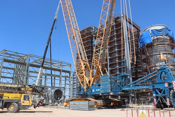 Construction of steam gas units with a capacity of 1065 MW continues at Talimarjan Thermal Power Plant