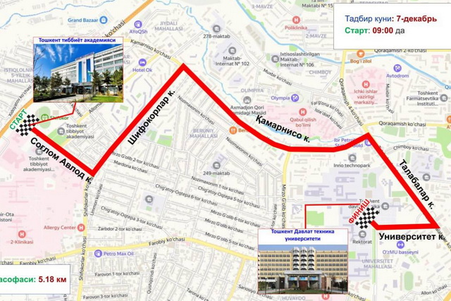 Traffic restrictions in Almazar district due to race