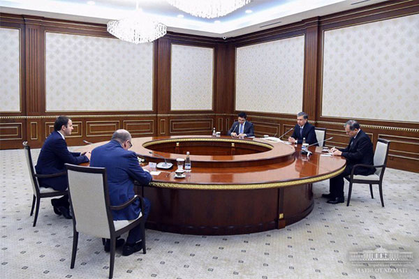 Шавкат Мирзиёев РФ иқтисодий ривожланиш вазири Максим Орешкинни қабул қилди
