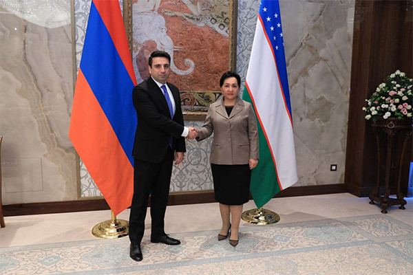 A meeting takes place between the Chairman of the Senate of the Oliy Majlis of Uzbekistan and the Chairman of the National Assembly of the Republic of Armenia