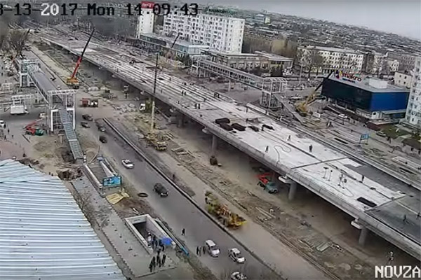Uzbek President controlled construction of bridge in Chilanzar district