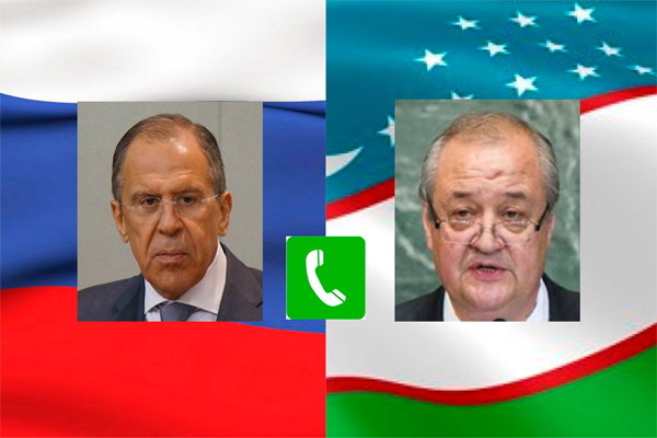 Uzbek, Russian FMs hold phone conversation