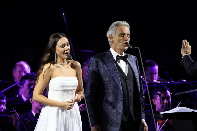 Andrea Bocelli Performs at Registan Square in Samarkand