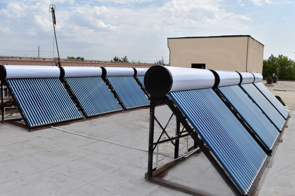 12 solar water heaters with a total capacity of 2,400 liters were installed at the Syrdarya TPP