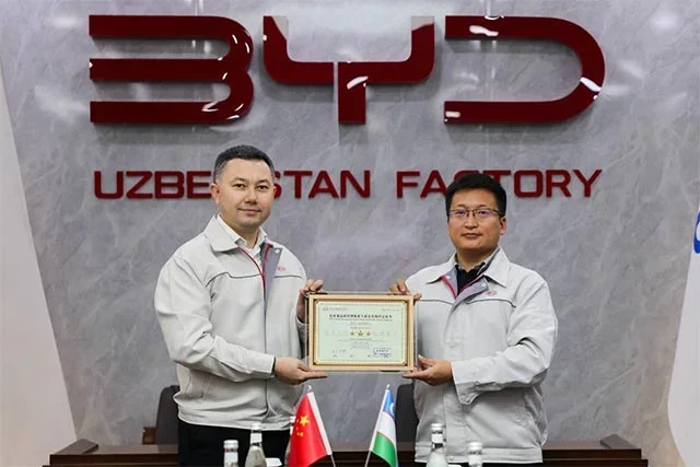 BYD Uzbekistan Factory becomes first three-star BYD plant outside China