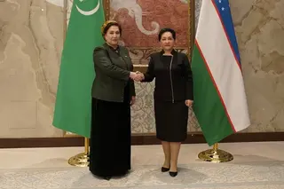 The Chairman of the Senate of the Oliy Majlis meets with the Chairman of the Mejlis of the Milli Gengesh of Turkmenistan