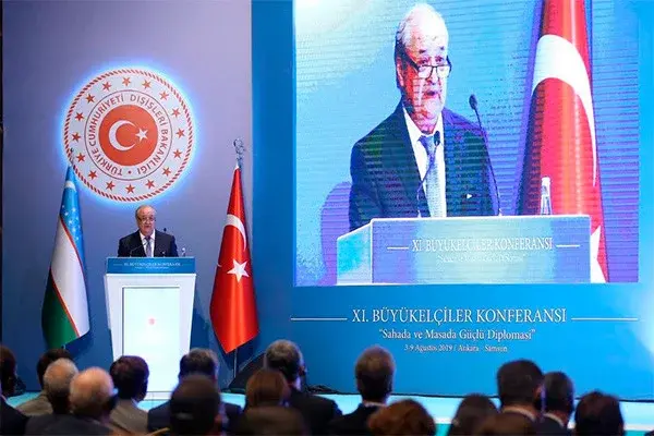 Minister of foreign affairs of Uzbekistan attends the Turkish ambassadors conference