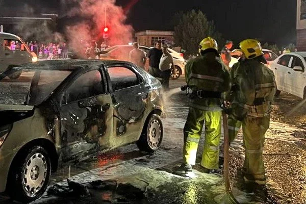 В результате ДТП «Кобальт» полностью выгорел