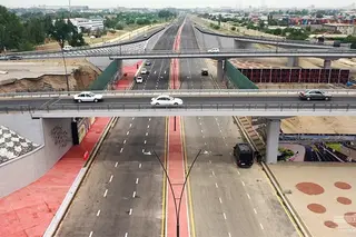 New road and interchange opened in Tashkent