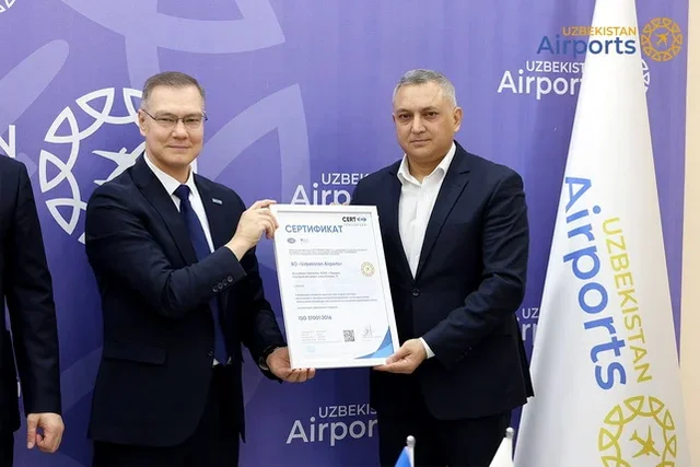 “Uzbekistan Airports” AJ korrupsiyaga qarshi boshqaruv tizimi bo‘yicha ISO 37001:2016 xalqaro sertifikatiga ega bo‘ldi