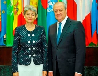 Uzbek FM receives UNESCO chief