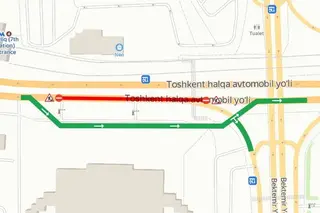 Part of the Tashkent Ring Road opposite the Kuilyuk food market to be closed to traffic