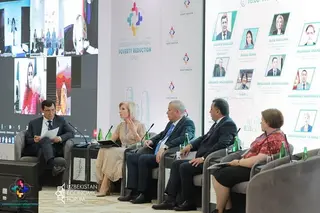 A panel session was held on the topic "Joining Efforts and Developing Joint Approaches to Poverty Reduction in the SCO Space"
