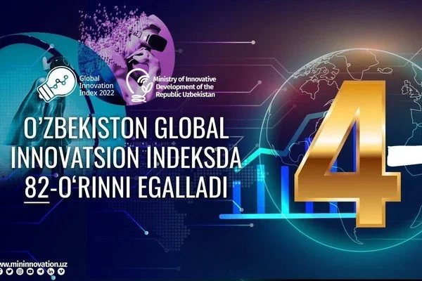 Uzbekistan climbs four positions up in the Global Innovation Index and takes 3rd place among the countries of Central and South Asia