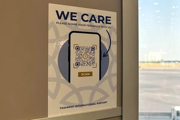 В аэропорту Ташкента появились QR-коды для обратной связи
