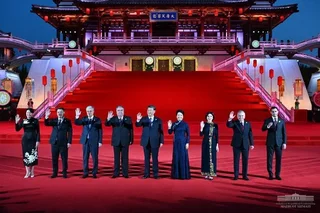 Состоялась торжественная встреча участников саммита «Центральная Азия - Китай»