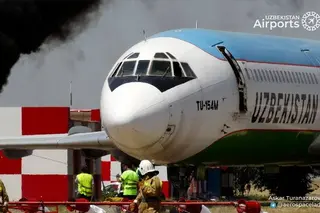 Large-scale exercises were held at the Tashkent airport