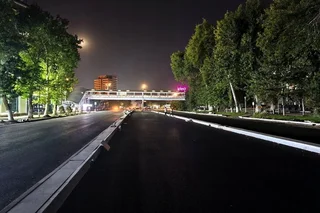 Shota Rustaveli ko‘chasida yo‘l ta’mirlash ishlari davom etmoqda