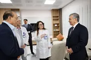 Президент посетил современную клинику в Алмазарском районе