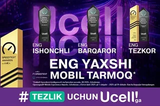 Ucell Ookla va Opensignal ning beshta xalqaro mukofotini qo‘lga kiritdi