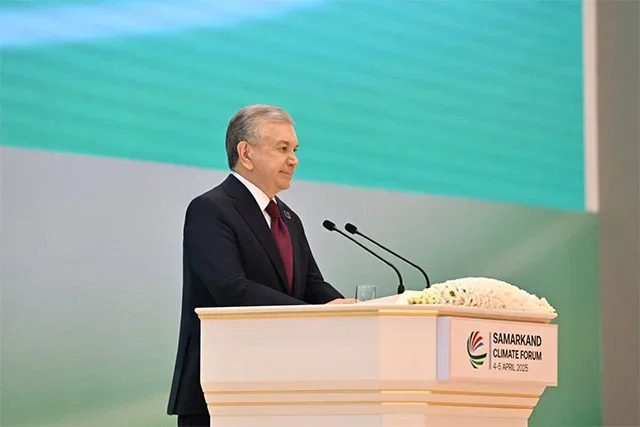 Президент Узбекистана выступил на Самаркандском международном климатическом форуме
