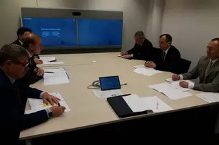 Gayrat Fozilov meetswith the Deputy Secretary General of the European External Action Service