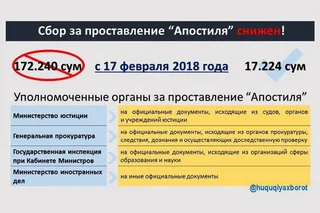 Минюст: Сбор за апостиль снижен в 10 раз