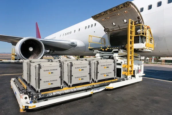 The volume of cargo sent by air makes up over 10,000 tons