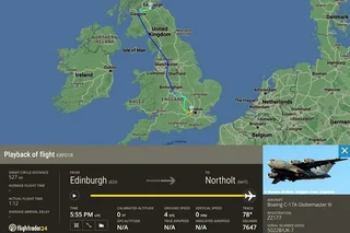 Flight carrying coffin of Queen Elizabeth II most tracked plane in history