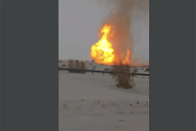 Gas leak and fire on the Bukhara – Urals pipeline in Bukhara region