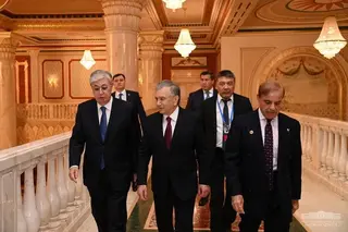 Uzbek President attends A concert in Astana