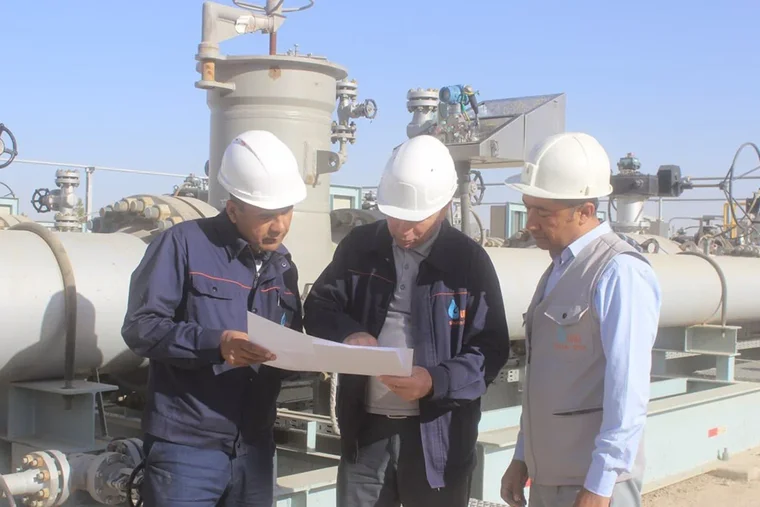 The first stream of purified and dried gas at the Shurtan Head Structure was delivered to the GTL plant through a new pipeline