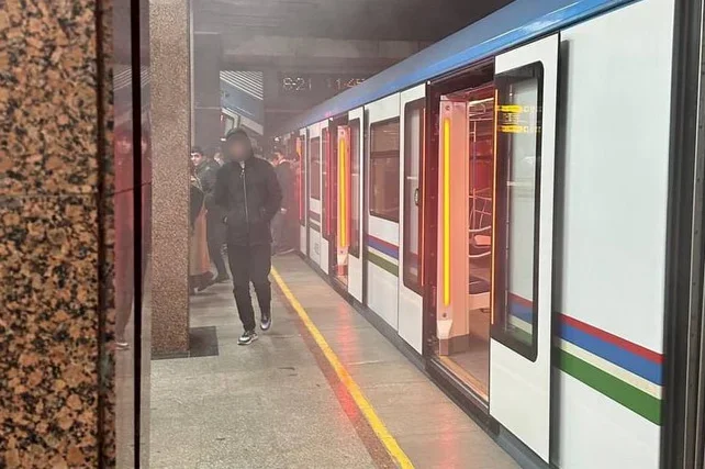 Train fire incident occures in Tashkent Metro