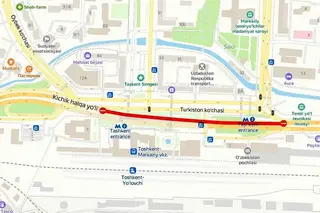 The road near the North Station is closed for half a month in Tashkent