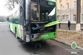 Произошло возгорание автобуса марки Mercedes-Benz Low Floor