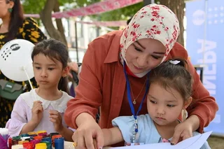 A large-scale public celebration in support of family values takes place in Uzbekistan