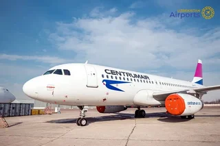 В аэропорту «Ташкент» встретили новый борт авиакомпании Centrum Air