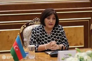 The Chairman of the Senate receives a delegation led by the Chairman of the Milli Majlis of Azerbaijan