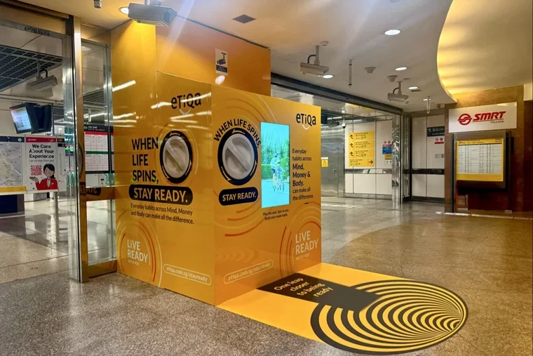 Etiqa Insurance Singapore Brings Everyday Readiness to Public Spaces through "When Life Spins, Stay Ready" Campaign