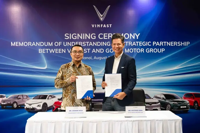 Vinfast partners with Gowa Motor Group to establish a joint venture and expand dealership network in Indonesia
