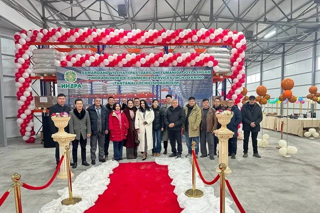 Samarqandda Xitoydan yuklar uchun yangi yopiq bojxona ombori ochildi