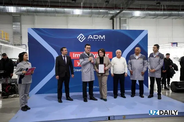 ADM Jizzakh получил международный сертификат ISO 9001:2015